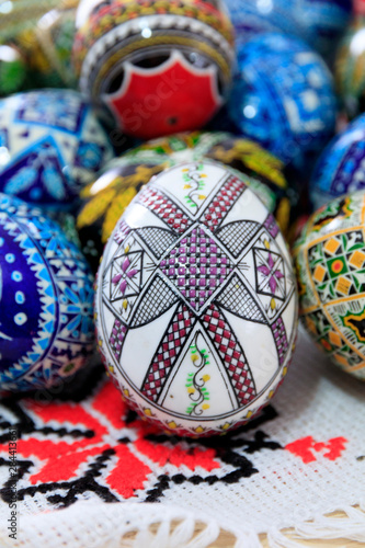 Romania. Bukovina, Moldovita, Renowned for painted eggs decorative for Easter holidays.