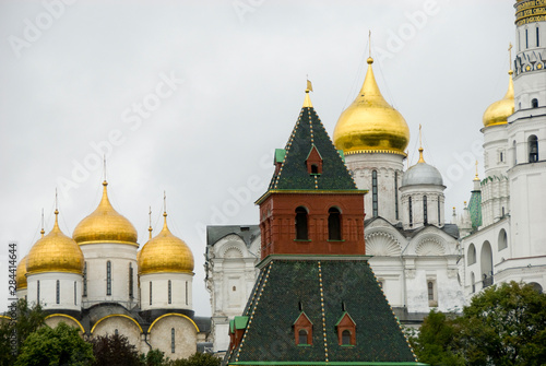 Russia, Moscow, The towers of The Kremlin.