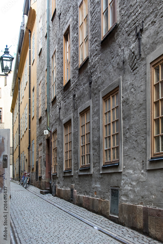 Side street in Gamla Stan (old Town) in Stockholm