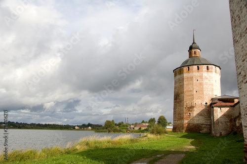 Russia, Volga-Baltic Waterway, Goritzy. Kirillo-Belozersky Monastery, founded in 1397 by St. Cyril. Lake Siverkoye. 