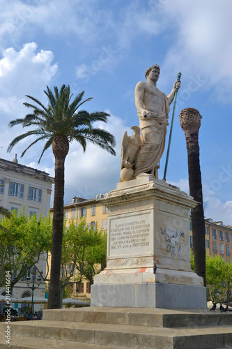 Statue of Napoleon in Bastia, Corsica, France