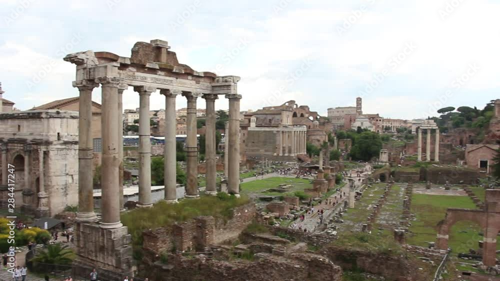 Rome, Italy. Ancient ruins of Forum. Rome, Italy. Ancient ruins of Forum.