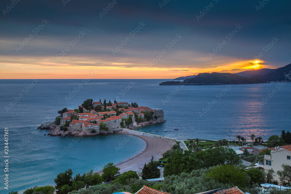 Montenegro, St. Stephen Island. Landscape with coastal island. Credit as: Jim Zuckerman / Jaynes Gallery / DanitaDelimont. com
