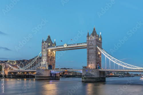 UK  London. Twilight Tower Bridge