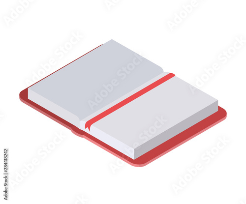 book of school open with white background