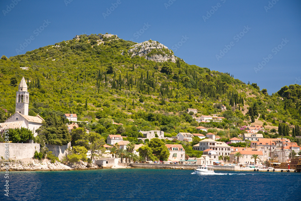 Lopud Island, Boat tour of Elaphite Islands from Dubrovnik, Southeastern Tip of Croatia, Dalmation Coast, Adriatic Sea, Croatia, Eastern Europe