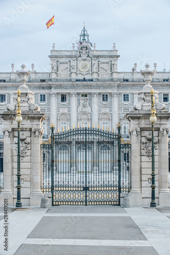 Spain, Madrid, Royal Palace (Palacio Real de Madrid) Gate
