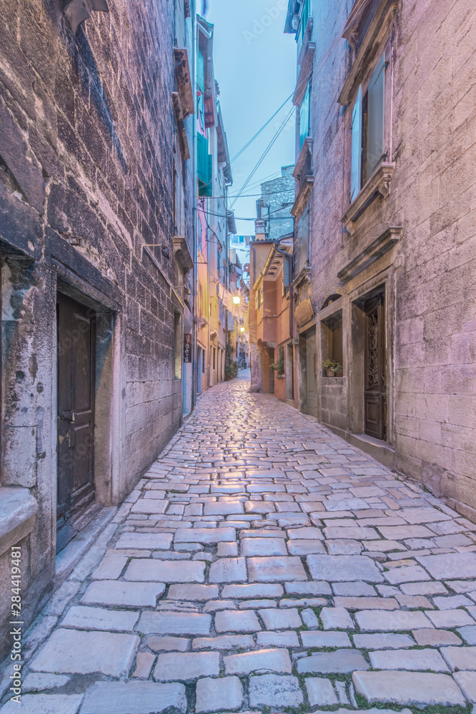 Croatia, Istria, Rovinj, Old Town Alley