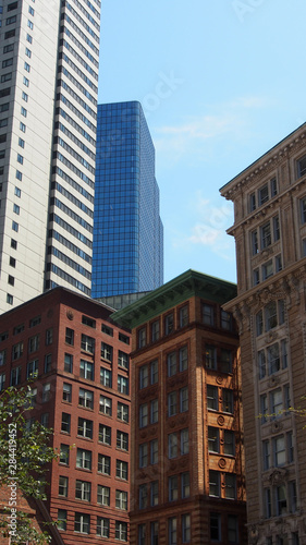 Boston, USA: Neue Architektur und historische Gebäude der Innenstadt