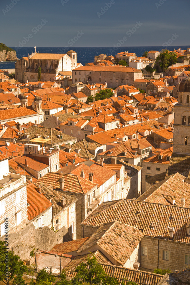 CROATIA, Dubrovnik. View from Old City Walls Walk. 