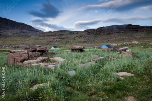 Norse Ruin of Gardar. Igaliku Gardar. Greenland. photo