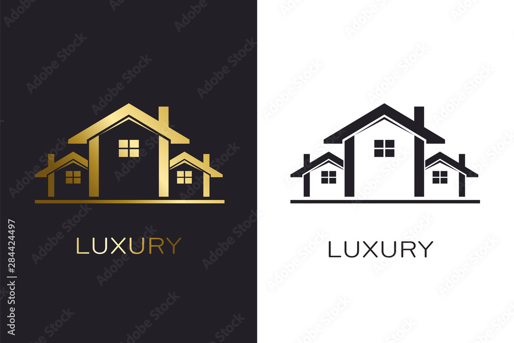 Real Estate Houses Luxury Logo for Business Real Estate Houses Luxury Logo for Business