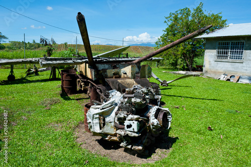 Second war relic at the Betikama SDA mission, Honiara, capital of the Solomon Islands, Pacific