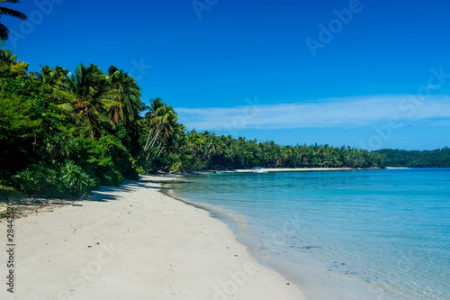 White sand beach and turquoise water at the Nanuya Lailai Island, Blue Lagoon, Yasawa, Fiji, South Pacific © Michael Runkel/Danita Delimont