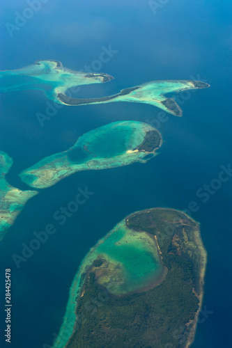 Aerials of the Russell islands, Solomon Islands, Pacific