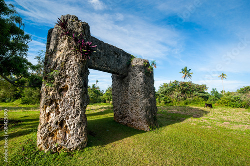 Burden of Maui, stone trilithon built in the 13th century, Tongatapu, Tonga, South Pacific photo