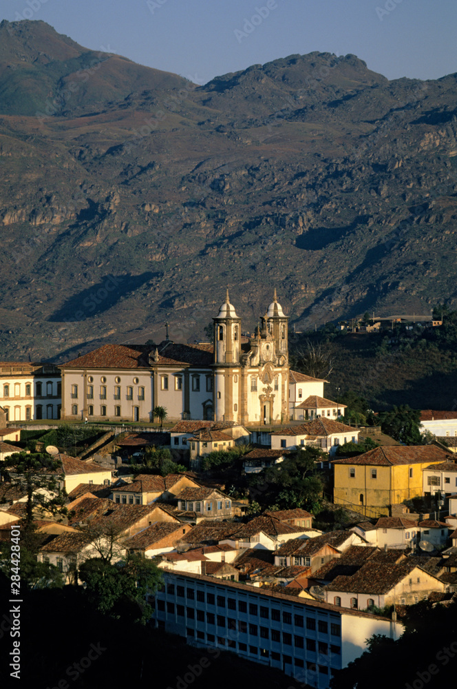 Brazil, Minas Gerais, Ouro Preto, colonial city, World Heritage Site.
