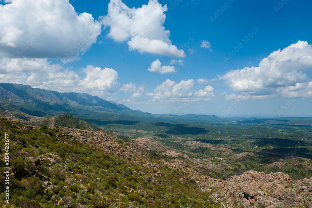 Overlook over the mountains around Mina Clavero, Argentina, South America