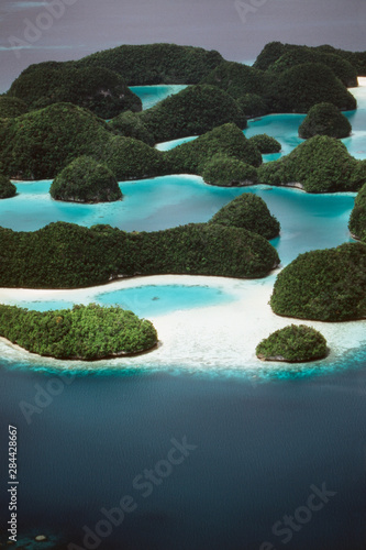 Palau  Micronesia  Ariel View of Rock Islands