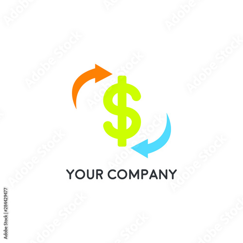Money Changer Logo Template Design Vector