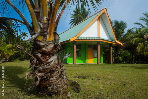 Photography Colorful church, Yap Island, Micronesia