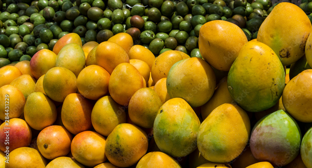 Fresh tropical fruit for sale in historic Cartagena, Colombia.