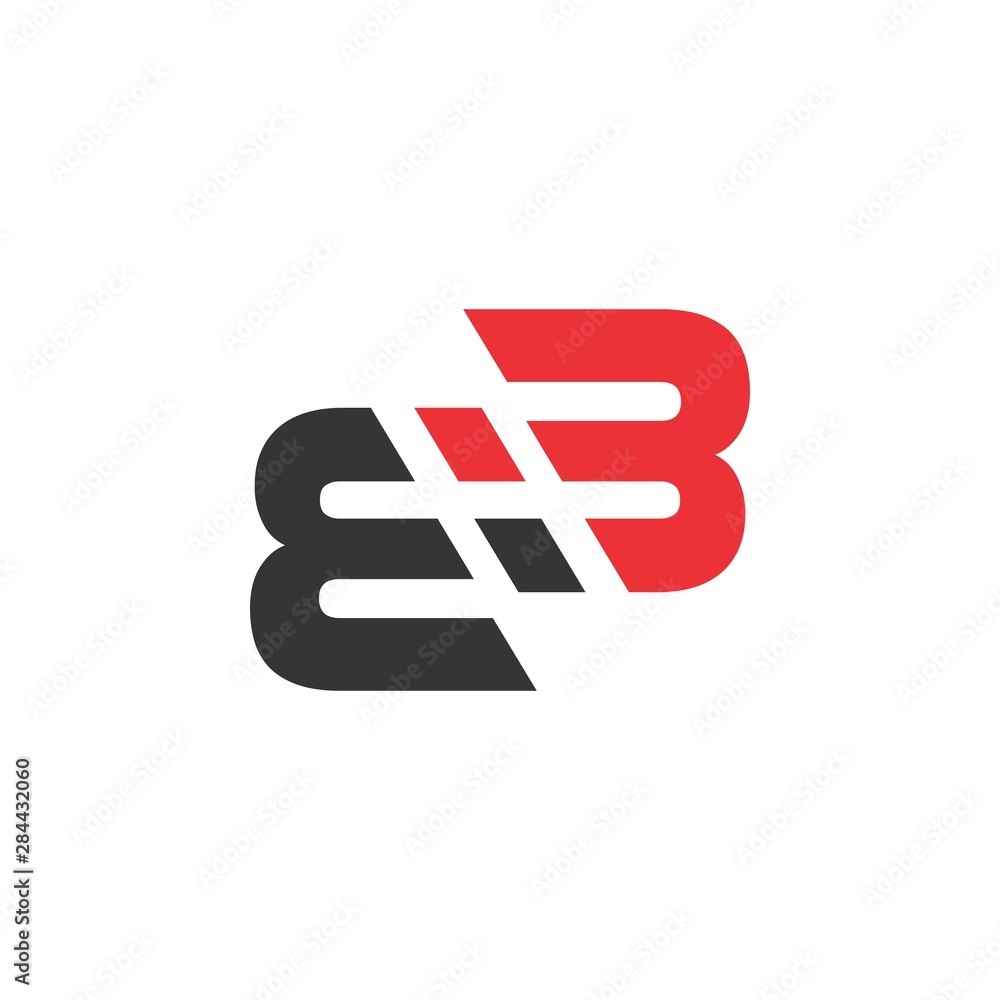 Fototapeta premium EB letter logo design vector