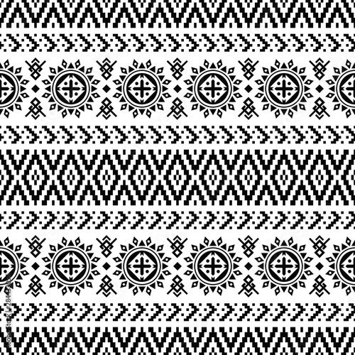 seamless ethnic pattern design. vector illustration. Aztec design