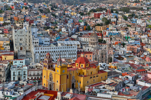 Guanajuato in Central Mexico. Viewed from above