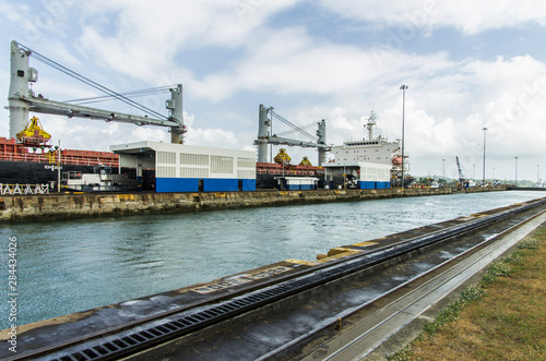 Panama, Panama Canal creates the shortest possible between the Atlantic and Pacific Oceans. © Jerry Ginsberg/Danita Delimont