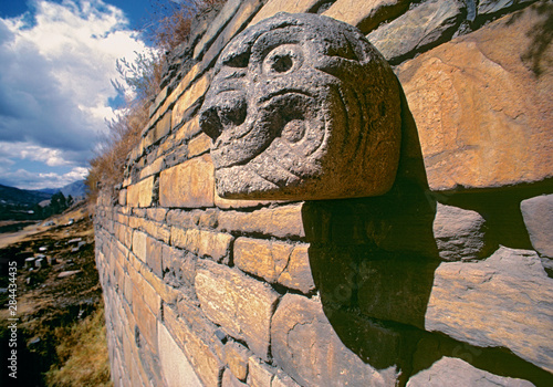 Peru, Chavin. Chavin de Huantar, a World Heritage Site, in the Huaylas Valley, is the oldest major culture in Peru. photo