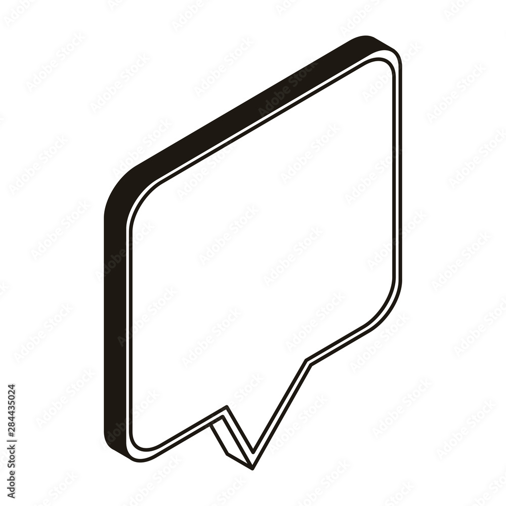silhouette of speech bubble on white background silhouette of speech bubble on white background