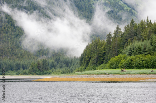 USA, Alaska, Glacier Bay National Park. View of misty mountain off Dundas Bay. Credit as: Don Paulson / Jaynes Gallery / Danita Delimont.com  photo