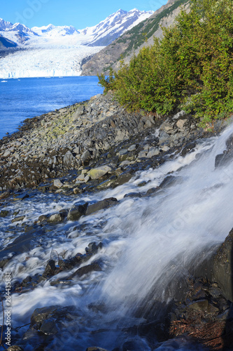 Waterfall near Smith Glacier, College Fjord, Prince William Sound, Alaska