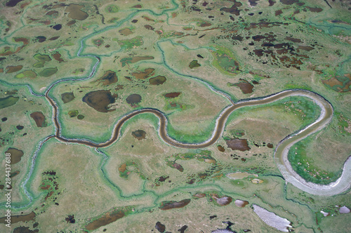 North America, USA, Alaska, ANWR. Tundra landscape on north slope of ANWR