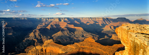 USA, Arizona, Grand Canyon NP. Long shadows emphasize the variety of buttes seen from Mather Point, Grand Canyon NP, Arizona, a World Heritage Site.