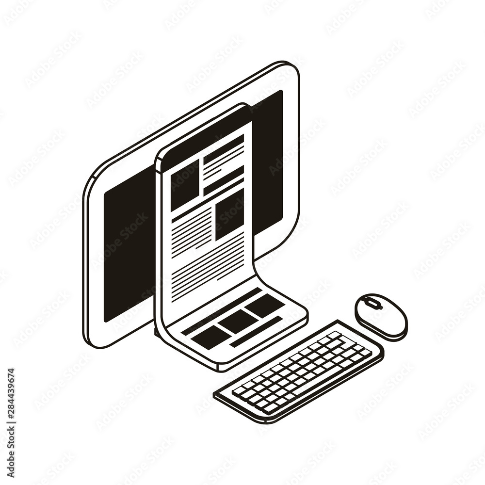 desktop computer screen with sheets of paper desktop computer screen with sheets of paper