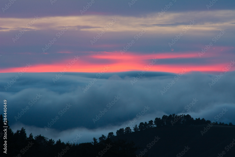 Fototapeta premium Sunset, Palo Coronado Canyon, California, USA