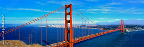 USA, California, Golden Gate Bridge. The impressive Golden Gate Bridge on a clear, bright day in San Francisco, California.