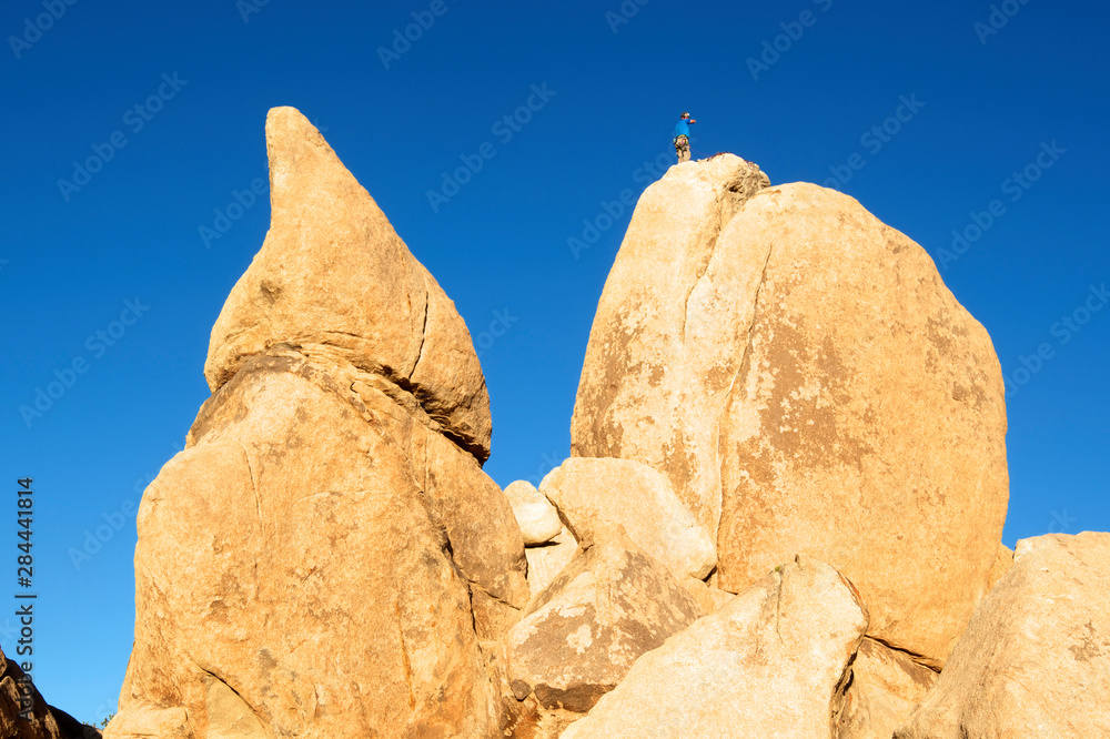 Boulders and walls in Joshua Tree National Park are favorites places for rock climbers to test their skills.
