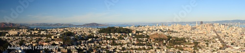 Sweeping view of San Francisco from Twin Peaks Park, San Francisco, California, USA