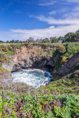 USA, California, Mendocino County, Russian Gulch State Park, Devils Punchbowl