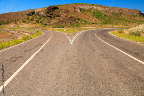 фотографія Forked road near Balandra Bay, Sea of Cortez, near La Paz, Baja California, Mexi