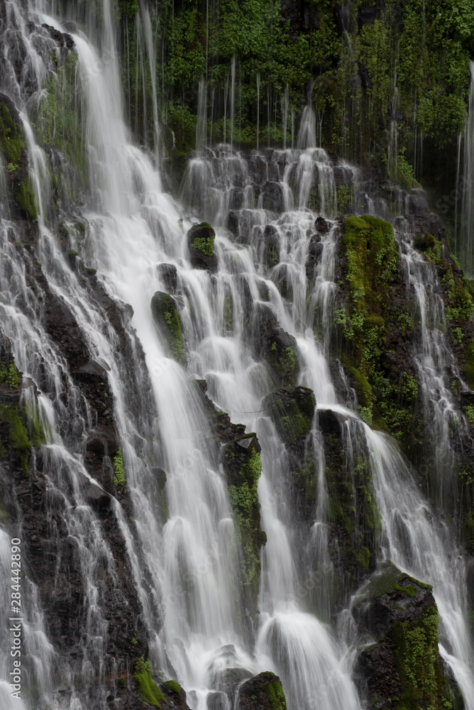 USA, California. Detail of Burney Falls, MacArthur-Burney State Park USA, California. Detail of Burney Falls, MacArthur-Burney State Park