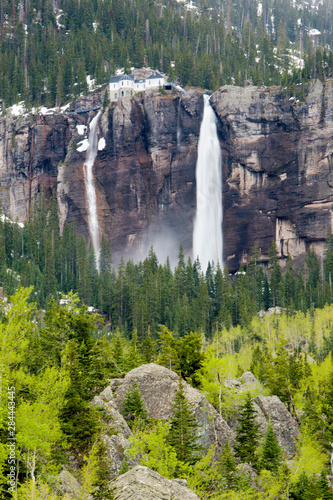 Bridal Veil Falls  Mount Sneffels Wilderness  Telluride  Colorado.