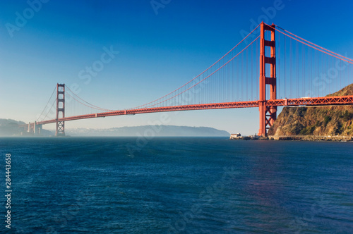 USA, CA, Marin County, Golden Gate Bridge from Fort Baker