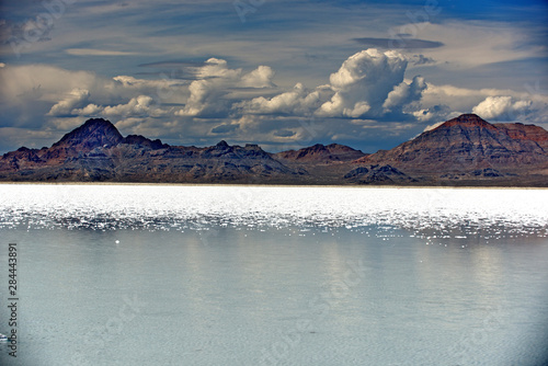 Canvas Print The Great Salt Lake salt flats presented a deadly trail to early emigrants crossing the desert