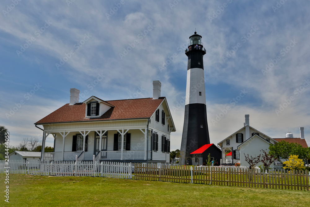 Tybee Island Lighthouse just to the east of Savannah, Georgia
