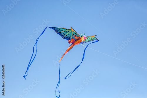 USA, District of Columbia, Washington D.C. A kite flown on the Washington Mall on National Kite Day