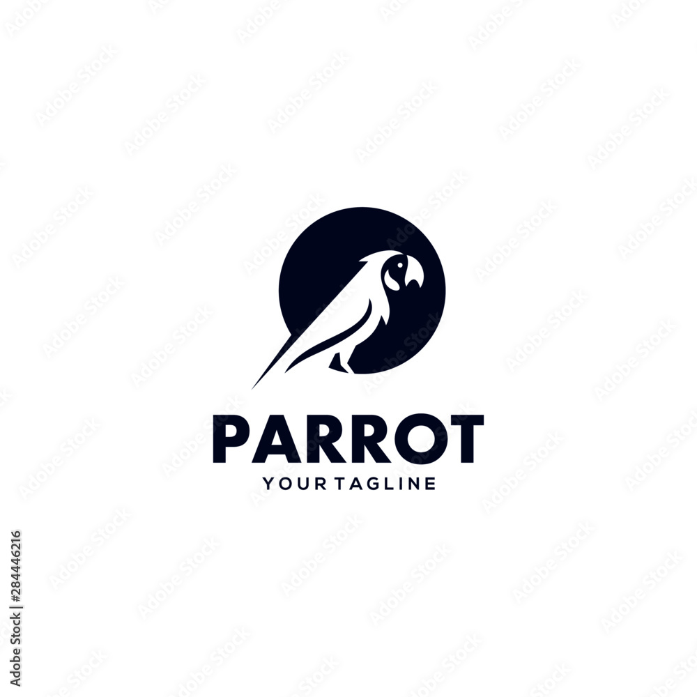 Obraz premium Parrot Logo Design Vector Stock